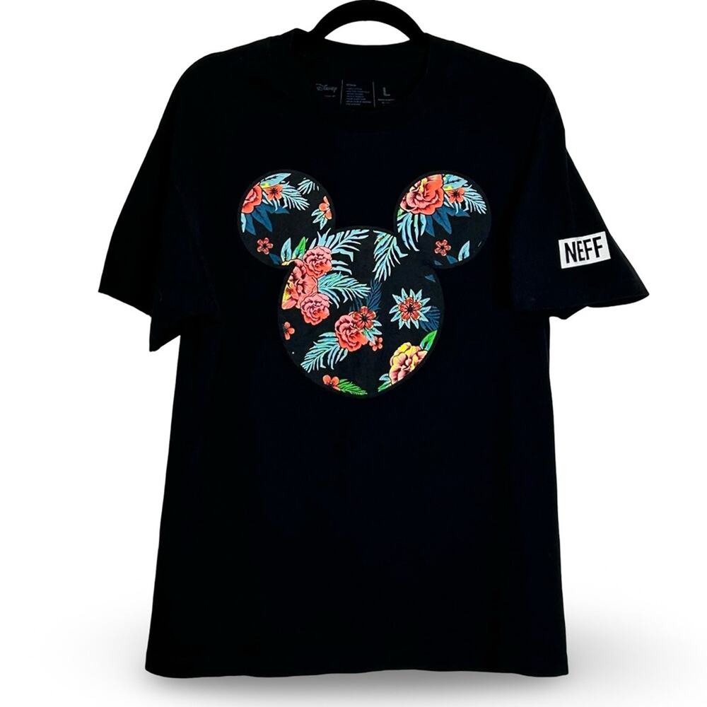 Neff Disney Tropical‎ Mickey Graphic Tee Unisex Size Large Vacation Disneyland